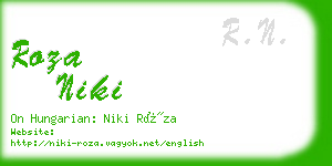roza niki business card
